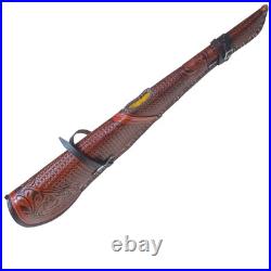 Cover Hand Vintage Genuine Rifle Leather Scabbard Case Tooled Western Gun 33 In