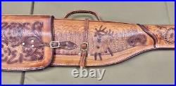 Custom Leather Hand Tooled Gun Case GREAT CONDITION