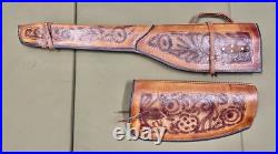 Custom Leather Hand Tooled Gun Case GREAT CONDITION