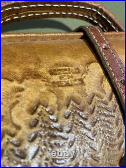 Custom Leather Hand Tooled Gun Case GREAT CONDITION