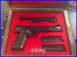 Custom Wood Pistol Gun Presentation Case For Colt 1911, Python, Saa, S&w