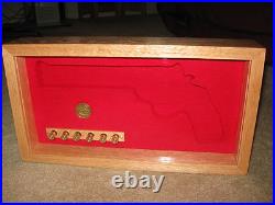 Custom Wood Pistol Gun Presentation Case For Colt 1911, Python, Saa, S&w