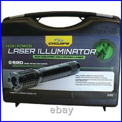 Cyclops Green Laser Illuminator with Attachments & Hard Case-Black