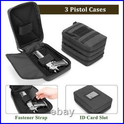 DSLEAF Tactical Pistol Backpack with 3 Pistol Cases for 6 Handguns, Gun Backp