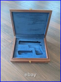 Dan Wesson 1911 Wood Storage Case Indian Rosewood Blue Velvet Lined
