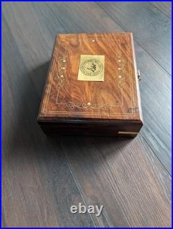 Dan Wesson 1911 Wood Storage Case Indian Rosewood/Sheesha- Brown Velvet Lined