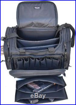 Deluxe BLACK Field Range Bag 18 Inch Bag Handgun Pistol Firearm Ammo Case
