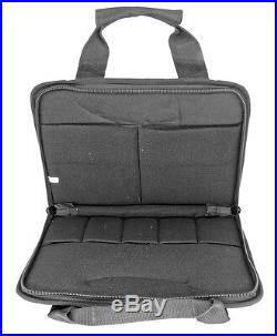 Deluxe Black Extra Thick Padded Concealed Pistol Case Hand Gun Pouch Mag Bag