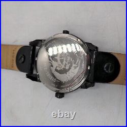 Diesel Mini-Daddy DZ5584 Black Gun Metal Case With Black Leather Strap Watch