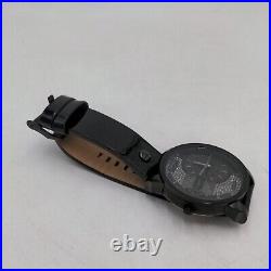 Diesel Mini-Daddy DZ5584 Black Gun Metal Case With Black Leather Strap Watch