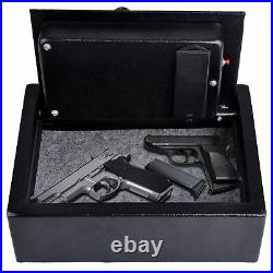 Digital Drawer Safe Electronic Lock Box Pistol Gun Cash Home Office Storage Case