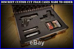 Discreet breifcase with foam cut to order Sig Sauer HK most pistols small guns