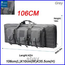 Double Rifle Case Tactical Rifle Bag Gun Range Padded Soft Case Hunting Backpack