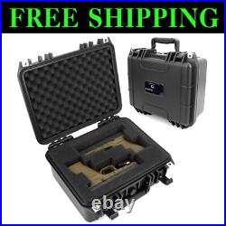 Durable Hard Shell Gun Case for Safe Transport of Two Handguns and Accessories Durable Hard Shell Gun Case for Safe Transport of Two Handguns and Accessories