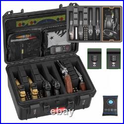 Durable Pistol Gun Case for Multiple Handguns with Dual TSA Locks Secure Stora