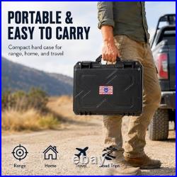 Durable Pistol Gun Case for Multiple Handguns with Dual TSA Locks Secure Stora