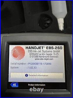 EBS 260 Hand Jet Printer Ink Jet Gun with Case and Accessories