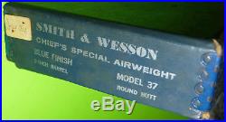 Empty 1955 Smith & Wesson Chiefs Special Airweight Model 37 Pistol Gun Box Vtg