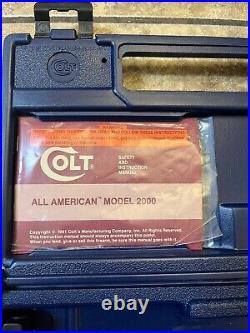 Factory Colt Model 2000 All American Case Box, Manual, Magazine Loader? OEM