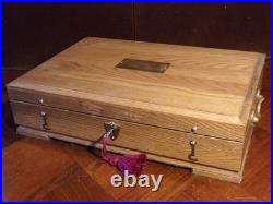 Fine Solid Oak 18x 12x 4.25 Pistol Case