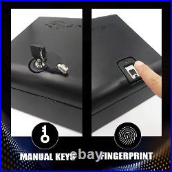 Fingerprint Biometric Pistol Safe Handgun Gun Metal Box Case Secure Finger Print