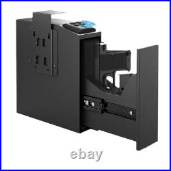 Fingerprint Password Gun Pistol Case Storage Box Blue Light Silent Holder Safes