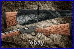 GENUINE LEATHER CASE BROWN Black RIFLE COVER SCABBARD SHOTGUN HAND TOOLED SLEEVE
