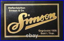 GERMANY GUN RIFLE PRESENTATION CUSTOM DISPLAY CASE BOX LABEL for SIMSON shotgun