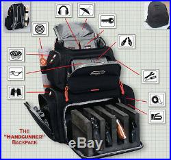 GPS Handgunner Backpack TAN Shooting Range Bag Pistol Travel Case