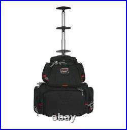 GPS Handgunner Rolling Bag Backpack, Holds 4 Handguns, Black #GPS-1711ROBP