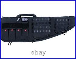 GPS Outdoors GPS-T42ARB Tactical Rifle Case 42in with External Handgun Case Black
