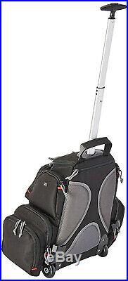 GPS Rolling Handgunner Backpack Shooting Range Bag Pistol Travel Case BLACK/RED