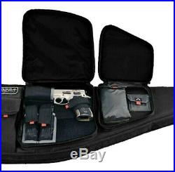 GPS Tactical Rifle Case 35 with External Handgun Holster Carbine Range Bag BLACK
