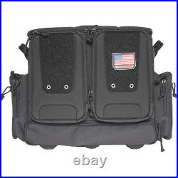 GPS Tactical Rolling Range Bag Black 10 Handguns