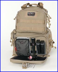 G. P. S. Tactical Range Backpack TAN Shooting Range Bag Pistol Travel Case Hunt