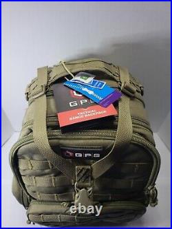 G. P. S Tactical Range Backpack With 3 Internal Handgun Case 1000D Nylon & 12Mags