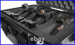 Gen 2 Pre-Cut Waterproof Case Holds 6 Pistols & 21 Mags Includes Silica Gel