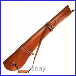 Genuine Leather Hand Rifle Cover Scabbard Shotgun Sleeve Case Slip Gift 35 Inch