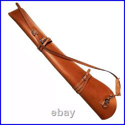 Genuine Leather Hand Rifle Cover Scabbard Shotgun Sleeve Case Slip Gift 35 Inch