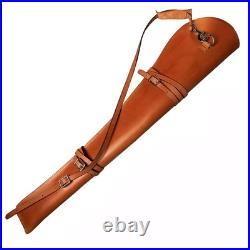 Genuine Leather Hand Rifle Cover Scabbard Shotgun Sleeve Case Slip Gift 35 Inch