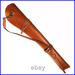 Genuine Leather Hand Rifle Cover Scabbard Shotgun Sleeve Case Slip Gift 35 Inch