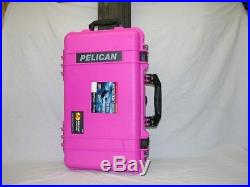 Genuine Pink Pelican 1510 case with Special 4 pistol handgun foam +nameplate