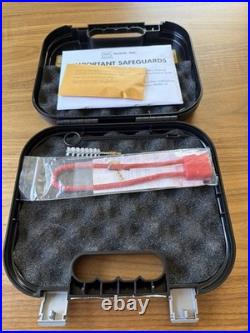 Glock 43X Factory Clam Shell Hard Pistol Case With Lock, Cleaning Brush, Manual