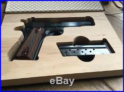 GunBook for Colt M 1911 A1 military handgun wood hollow concealed box safe case