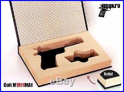 GunBook for Colt M 1911 made 1911-1924 military handgun wood presentation box