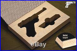 GunBook for Parabellum P08 Luger WITH STOCK LUG gun wood carry box safe case