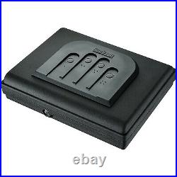 GunVault MicroVault Portable Handgun Case with Illuminated Digital Keypad, Black