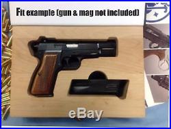 Gun Book for Browning hi-power pistol box cabinet safe display case handgun rack