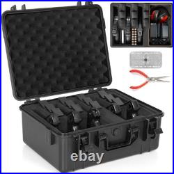 Gun Case 5 Pistol Case & 12 Magazine Pre-Cut Foam Waterproof Shockproof Hard Gun Case 5 Pistol Case & 12 Magazine Pre-Cut Foam Waterproof Shockproof Hard