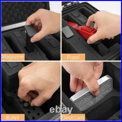 Gun Case 5 Pistol Case & 12 Magazine Pre-Cut Foam Waterproof Shockproof Hard Gun Case 5 Pistol Case & 12 Magazine Pre-Cut Foam Waterproof Shockproof Hard
